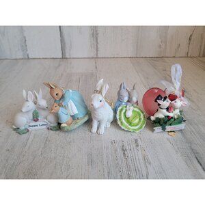 Bunny couple family variety ornament Xmas set‎ baby couple marriage